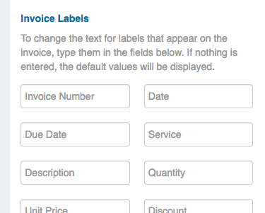 Teachworks invoice template form with Invoice Number, Date, Due Date, Service, Description, Quantity, Unit Price, Discount fields
